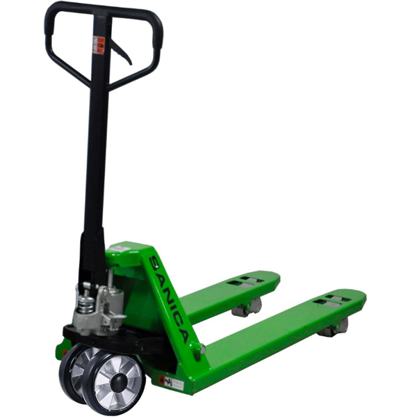 Sanica 2500kg Kapasiteli 2000mm Kauçuk Tekerlekli Manuel Transpalet