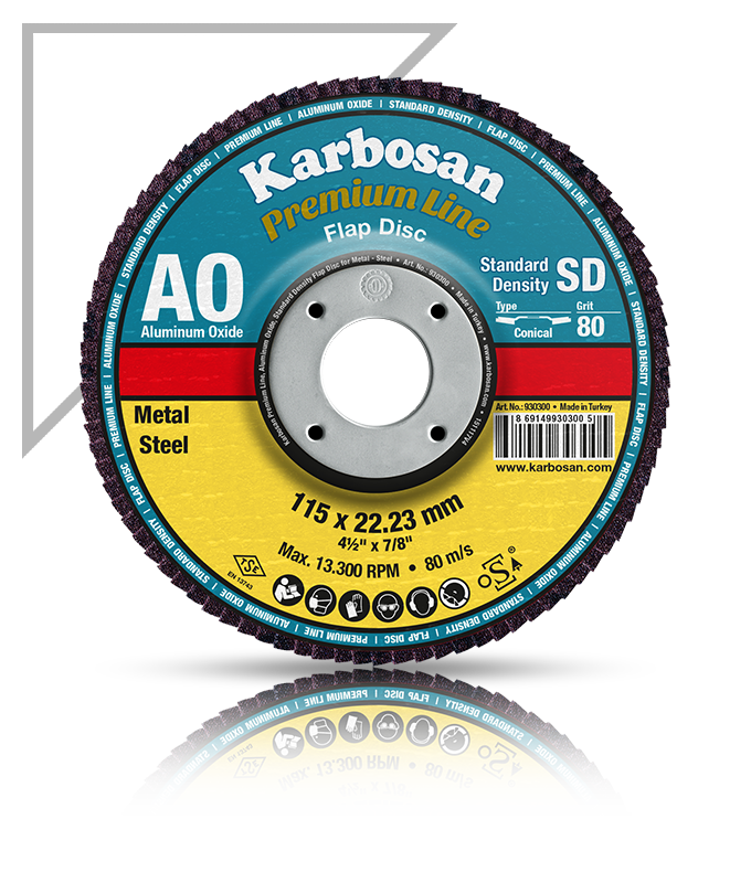 Karbosan Alüminyum Oksit Flap Disk 180 x 22.23