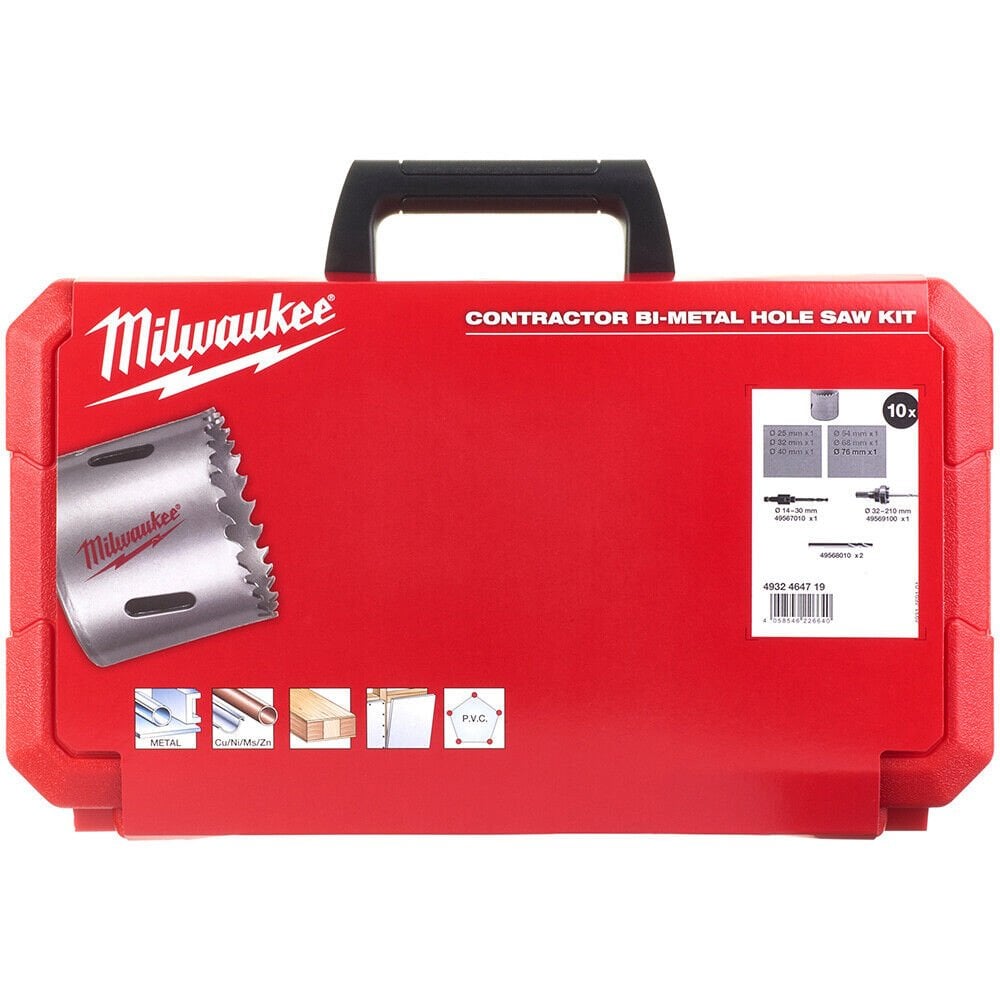 Milwaukee Panç Bi-Metal Set Contractor Seri- 10PC