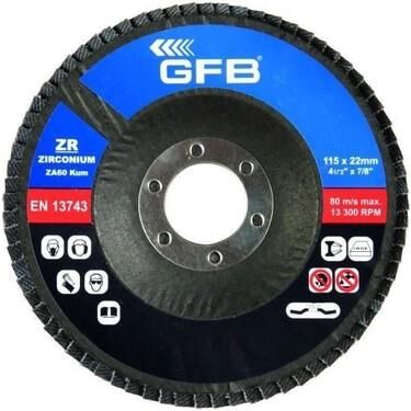 GFB Zirkonyum Flap Disk Zımpara 115mm-60 Kum