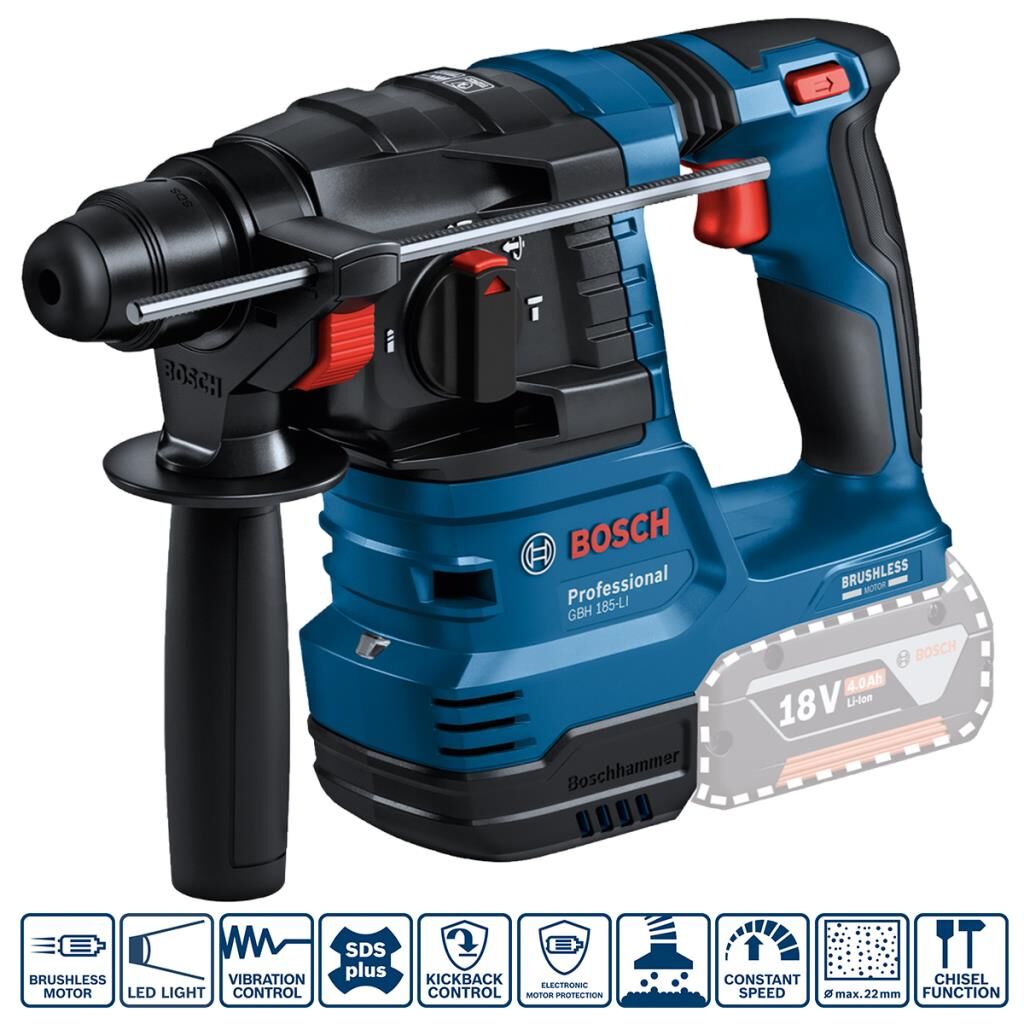 Bosch GBH 185-Li Çift Akülü 4 Ah Kırıcı-Delici