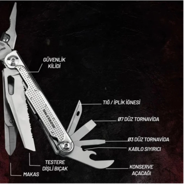 İzeltaş Multi Tool Pro 15 Fonksiyonlu Çok Amaçlı Çakı