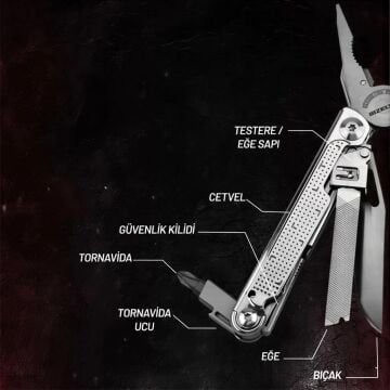 İzeltaş Multi Tool Pro 15 Fonksiyonlu Çok Amaçlı Çakı