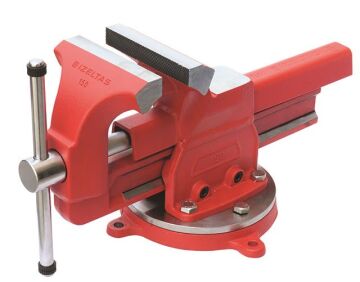 İzeltaş Dövme Çelik Mengene (Döner Tabla Dahil) 125 Mm 7400000125