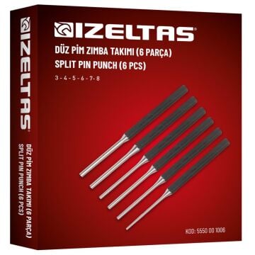 İzeltaş Düz Pim Zımba Takımı 6'Lı 5550001006