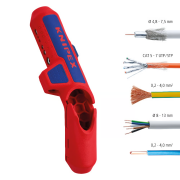 Knipex ErgoStrip Kablo Sıyırma Aleti 16 95 01SB