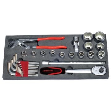 İzeltaş Mekanikçi Takım Çantası 5 Gözlü (62 Parça)