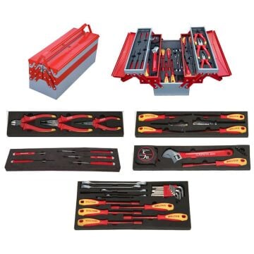 İzeltaş Elektrikçi Takım Çantası 5 Gözlü (45 Parça)