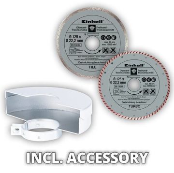 Einhell 4430865 TE-AG 125 CE Kit Devir Ayarlı Avuç Taşlama