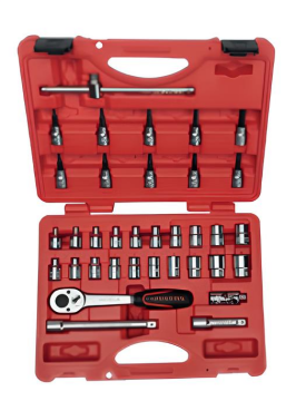 İzeltaş 3/8'' Altı Köşe Lokma Anahtar Ve Lokmalı Allen Set 35 Parça