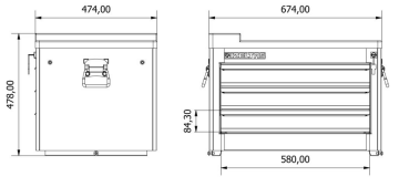 İzeltaş Partner Seri 3 Çekmeceli Dolap Üstü Dolap