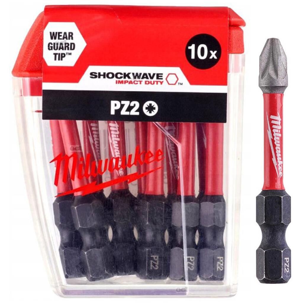 Milwaukee PZ2 50mm 10lu Paket Bits Uç Shockwave