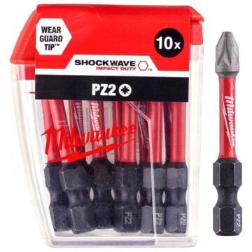 Milwaukee PZ2 50mm 10lu Paket Bits Uç Shockwave