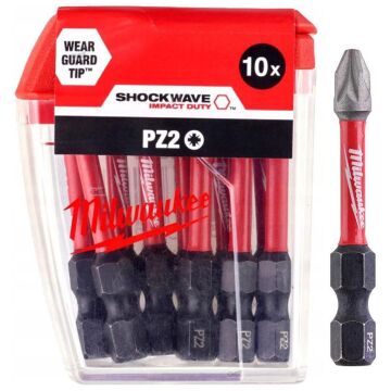 Milwaukee 4932430866 PZ2 50mm 10lu Paket Bits Uç Shockwave