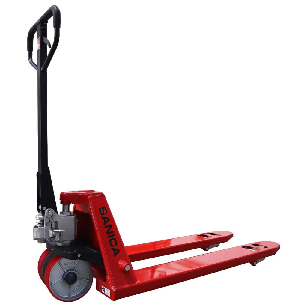 Sanica 2500kg Kapasiteli 1150mm Poliüretan Tekerlekli Manuel Transpalet