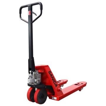 Sanica 2500kg Kapasiteli 1150mm Poliüretan Tekerlekli Manuel Transpalet