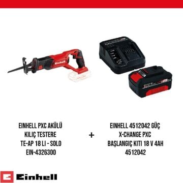 Einhell PXC Akülü Kılıc Testere ve  X-Change PXC Başlangıç ​​Kiti Seti