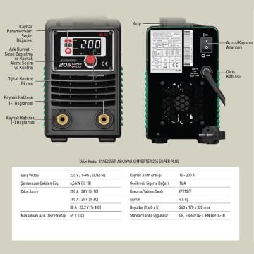 Askaynak Inverter 205-Super Plus Kaynak Makinesi