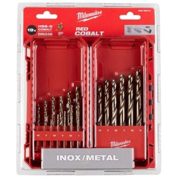 Milwaukee Metal Matkap Ucu HSS-G CO (RED COBALT) 19 Prç Set