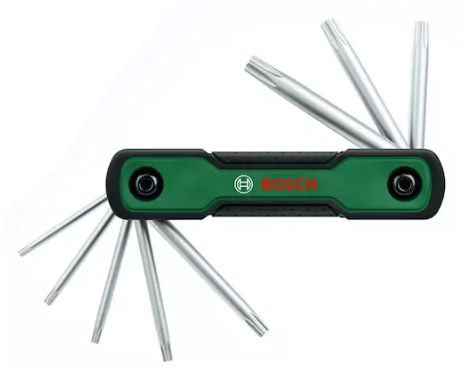 BOSCH 1600A039L8 katlanabilir Torx anahtar seti 8'i 1 arada