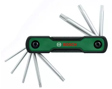 BOSCH 1600A039L8 katlanabilir Torx anahtar seti 8'i 1 arada
