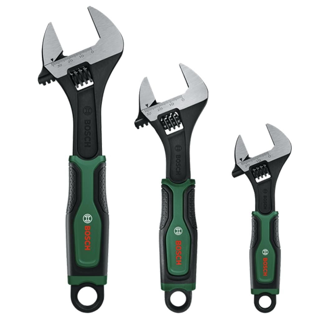 BOSCH 1600A039HR ayarlanabilir anahtar seti 150/200/250 mm 3 parçalı
