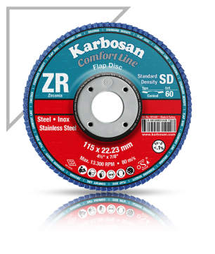 Karbosan Paslanmaz Çelik (Inox) Flap Disk 180 x 22.23