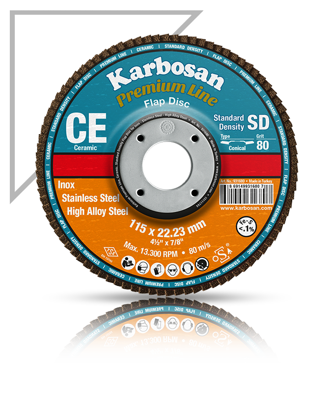 Karbosan Seramik Flap Disk 	125 x 22.23