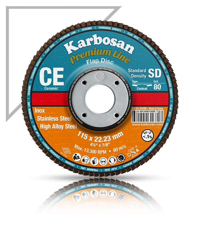 Karbosan Seramik Flap Disk 	125 x 22.23