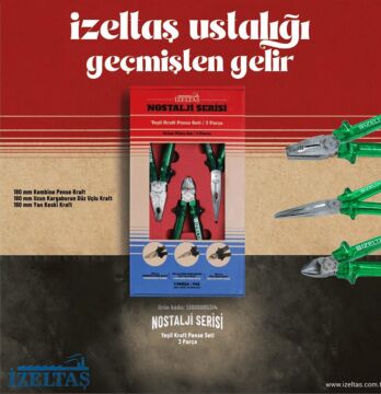 İzeltaş Nostalji Pense 3'lü Set