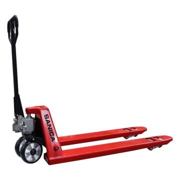Sanica 3000kg Kapasiteli 1220mm Kauçuk Tekerlekli Manuel Transpalet