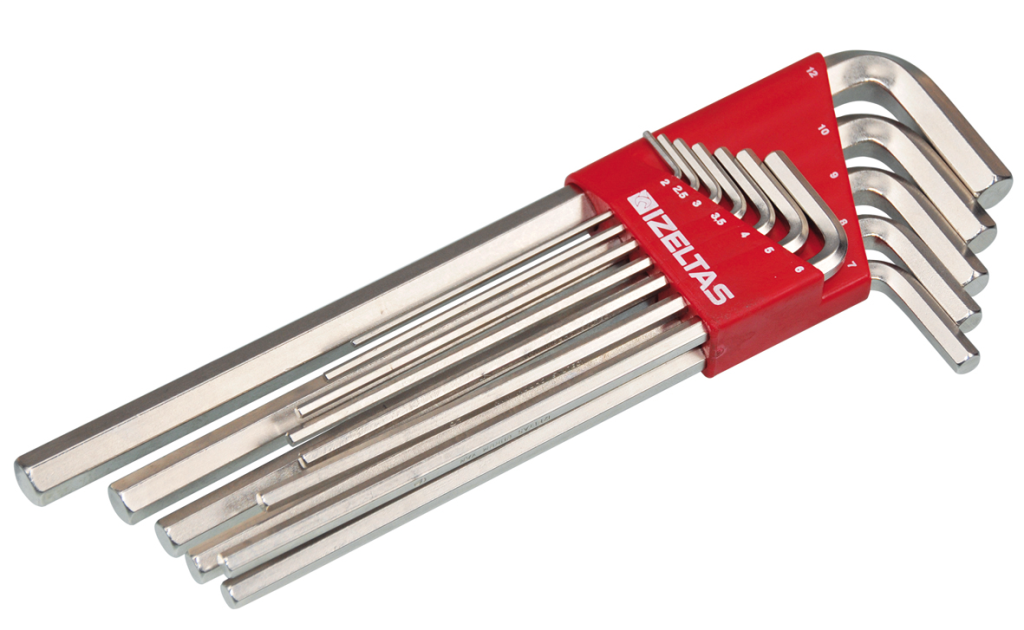 İzeltaş Allen Anahtar Takım Altı Köşe Uzun Boy 12 parça