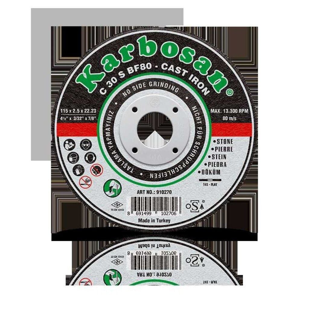 Karbosan Düz Döküm Kesme Diski 115 x 2.5 x 22x23