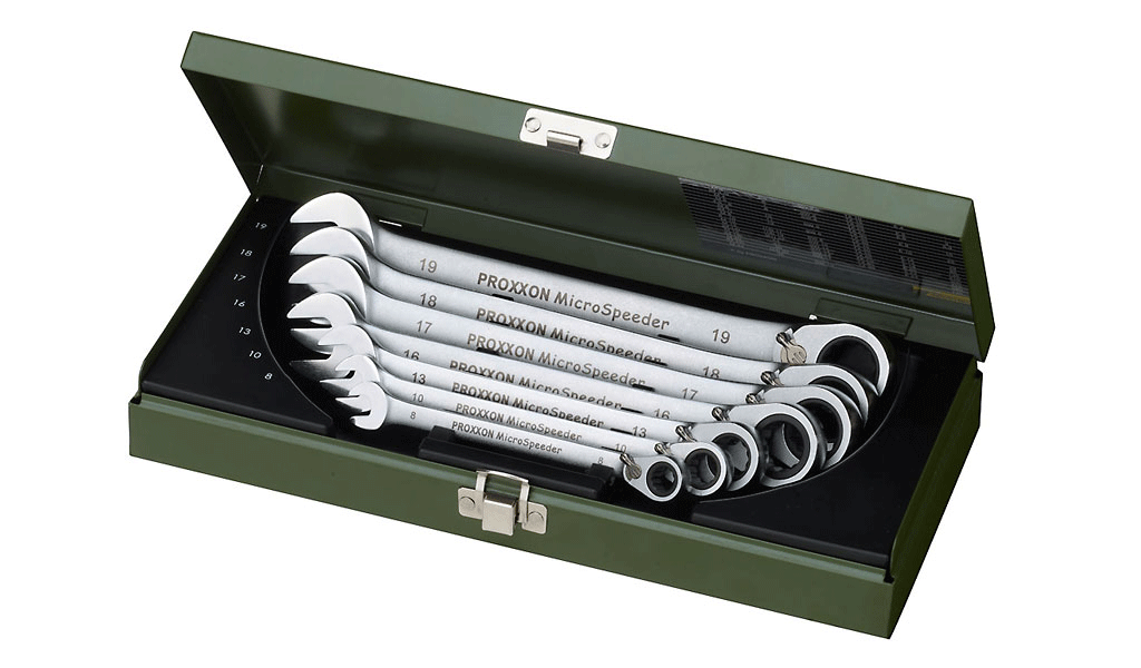 Proxxon 23124 7 Parçalı Cırcırlı Komine Anahtar Takımı