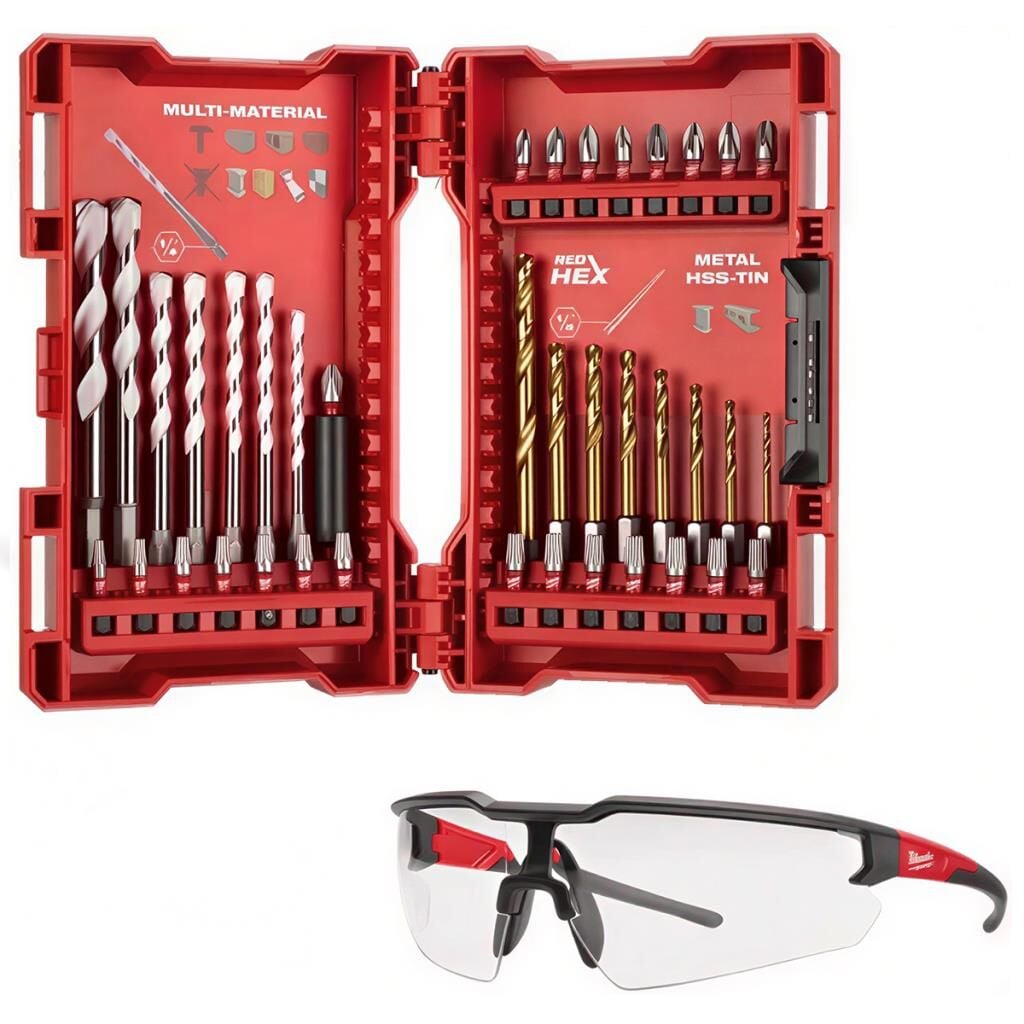 Milwaukee Perfect Match Shockwave No:2 Gözlük Hediyeli Vidalama ve Delme Seti