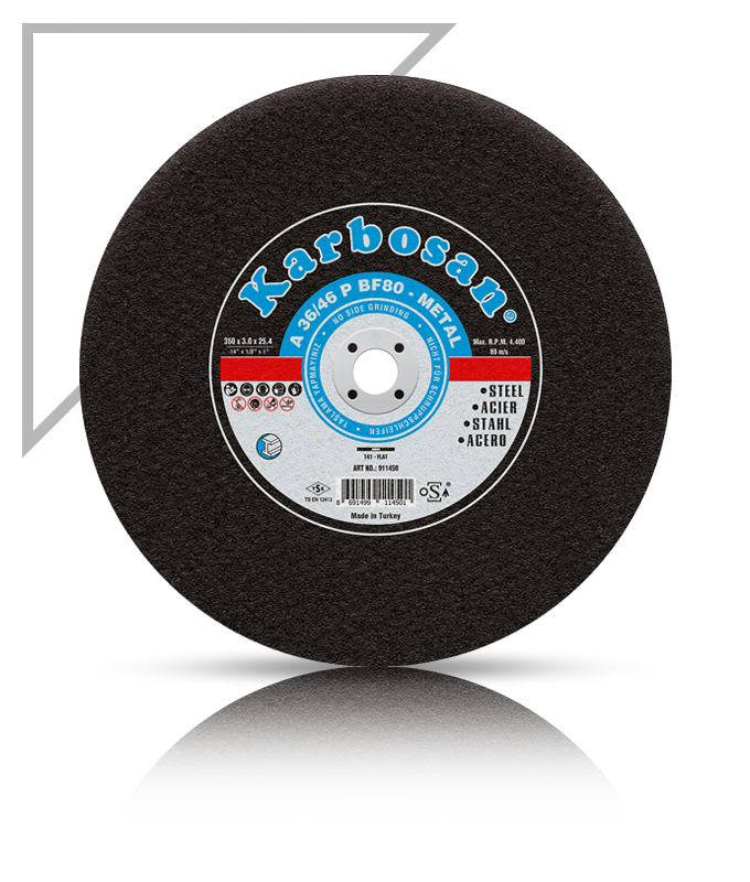 Karbosan Metal Kesme Sabit Tezgah Diski 350 x 3.5 x 30