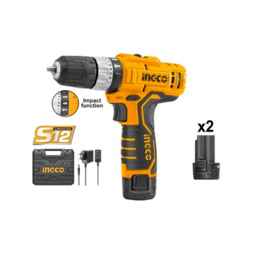 İngco CDLI1232E Li-ion Akülü Matkap 10 MM 12V 1.5Ah