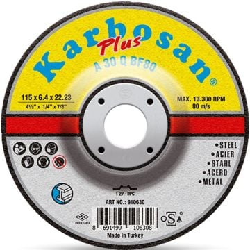 Karbosan Endüstriyel Metal Plus Taşlama Diski 180 x 8.0 x 22.23