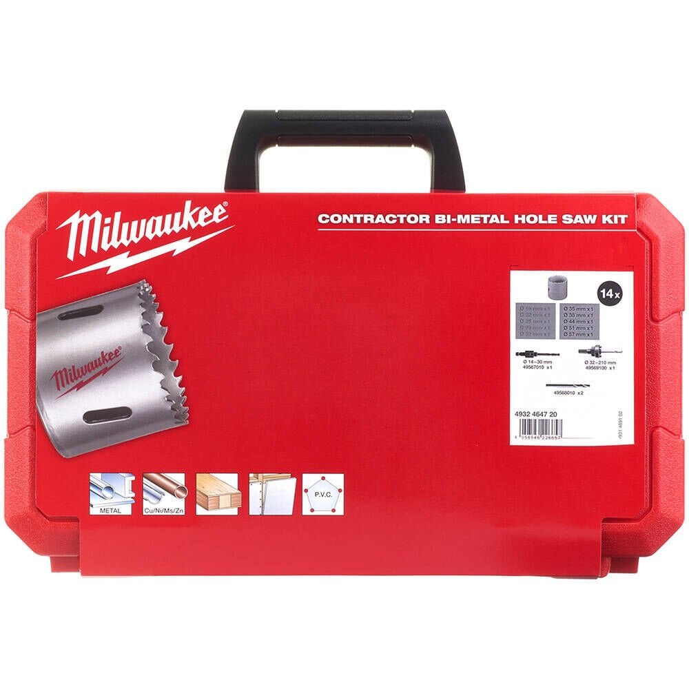 Milwaukee Panç Bi-Metal Set Contractor Seri-14 PC