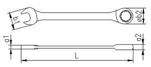 İzeltaş 0340 Cırcır Kombine Anahtar 9 mm