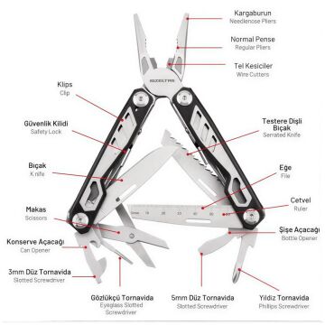 İzeltaş Multi Tool 15 fonksiyonlu 155 MM Pense