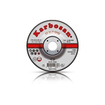 Karbosan Paslanmaz Çelik (Inox) Taşlama Diski 115 x 6.4 x 22.23