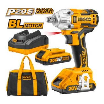 İngco CIWLI2001 Li-ion Akülü Somun Sıkma Kömürsüz 1/2'' 20V 2.0Ah