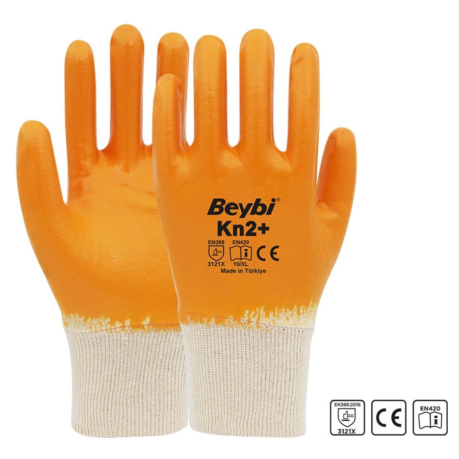 Beybi Kn2+ Tam Nitril Kaplı Pamuk Eldiven