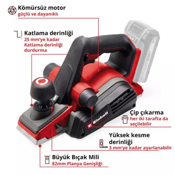 Einhell TP-PL 18/3 Li BL - Solo PROFESSIONAL Akülü Planya
