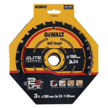 Dewalt DT10399 190 mm 3 Parça Daire Testere Bıçağı