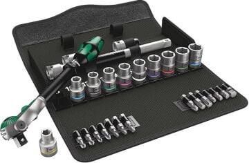 Wera 8100 SC 6 Zyklop Cırcır Seti, 1/2” bağlantı