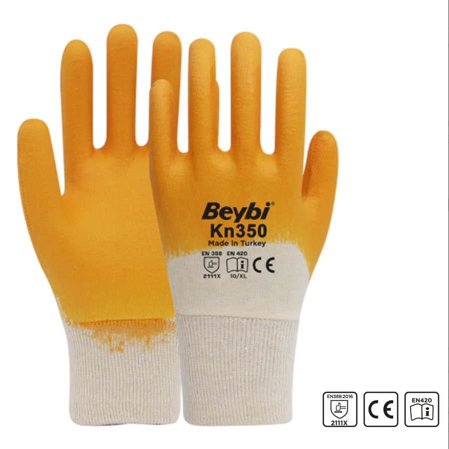 Beybi Kn350 Nitril Kaplı Pamuk Eldiven