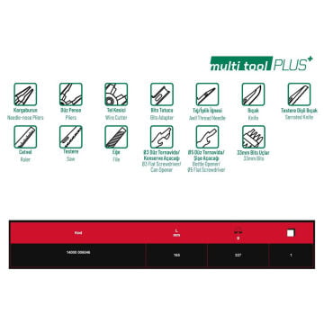 ELTA PLUS 165MM MULTİ TOOL 13 FONKSİYONLU