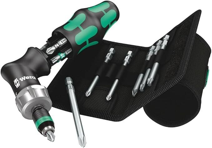 Wera Kraftform Kompakt RA 4 Tabanca Tipi Cırcır Tornavida ve Bits Uç Seti
